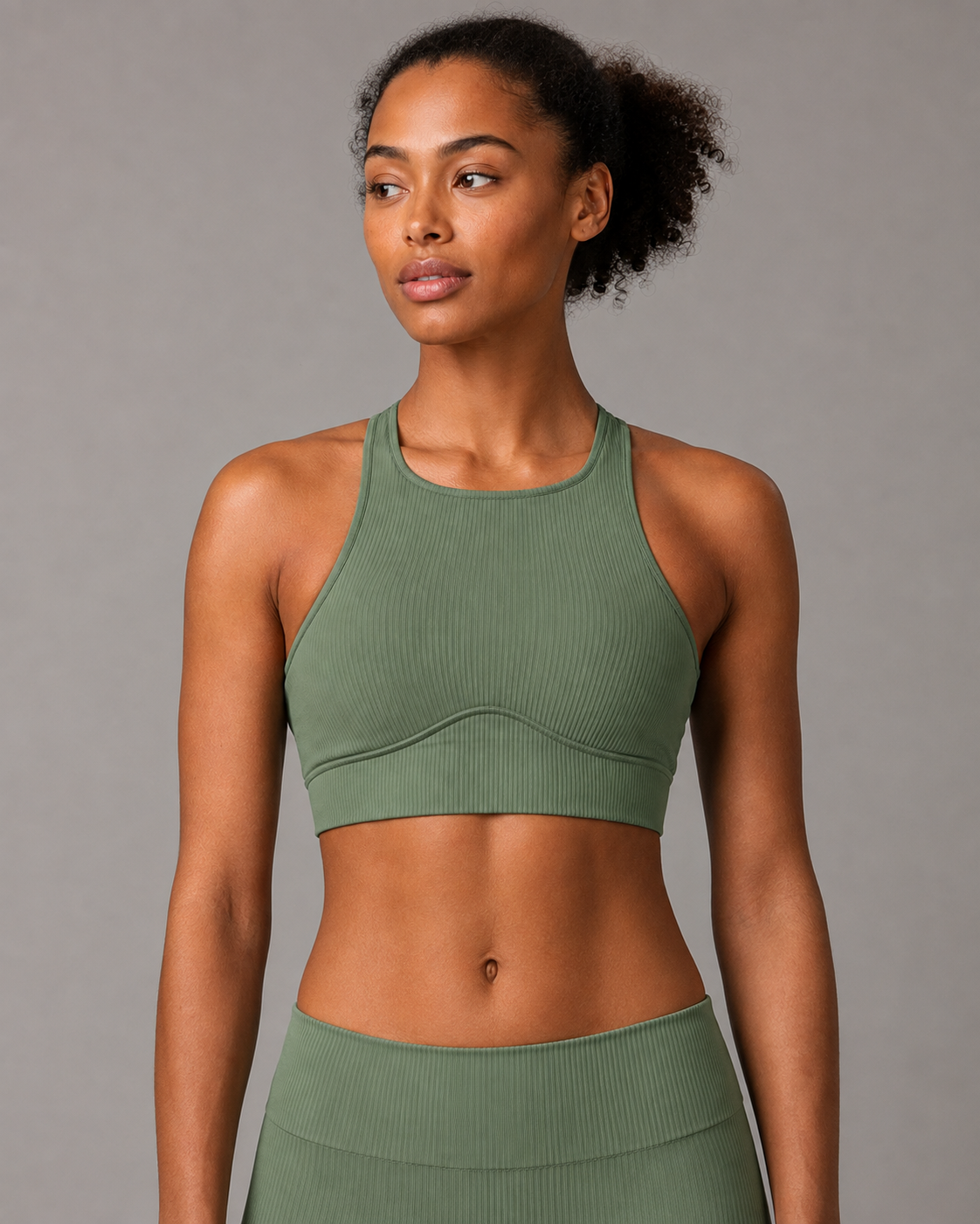 Ribbed Racer Bra