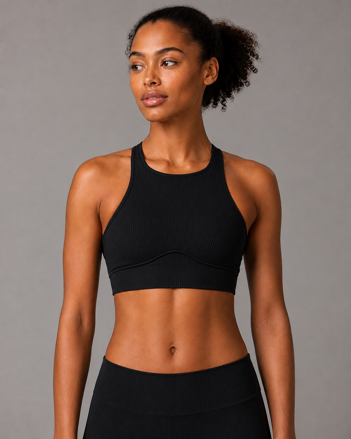Ribbed Racer Bra